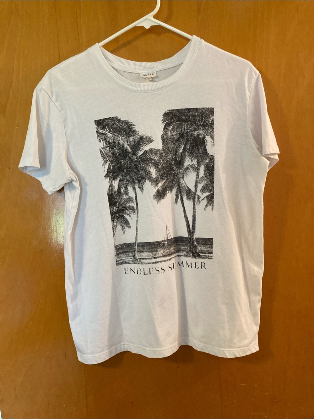 White 'Endless Summer' Palm Graphic Short Sleeve Tee